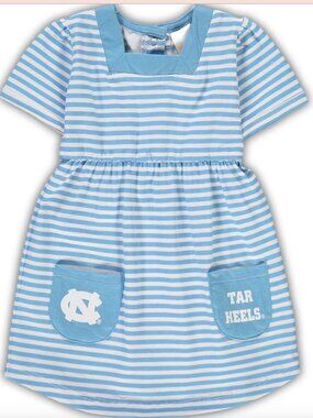 Girl's Toddler North Carolina Tar Heels Striped Dress with Pockets, 4t